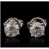 Image 1 : 14KT White Gold 1.31ctw Diamond Stud Earrings