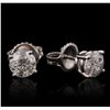 Image 2 : 14KT White Gold 1.31ctw Diamond Stud Earrings