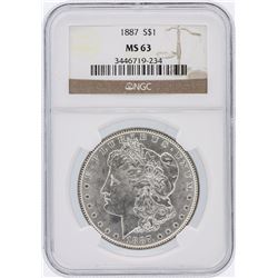 1887 NGC MS63 Morgan Silver Dollar