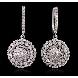 14KT White Gold 2.48ctw Diamond Earrings