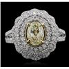 Image 1 : 18KT White Gold 2.02ctw Diamond Ring