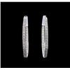 Image 1 : 0.76ctw Diamond Hoop Earrings - 18KT White Gold