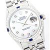 Image 1 : Rolex Stainless Steel Diamond And Sapphire DateJust Men's Watch