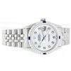 Image 2 : Rolex Stainless Steel Diamond And Sapphire DateJust Men's Watch
