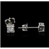 Image 2 : 14KT White Gold 0.50ctw Diamond Stud Earrings