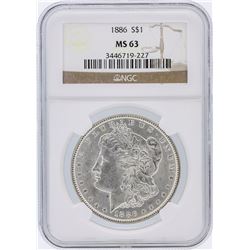 1886 NGC MS63 Morgan Silver Dollar