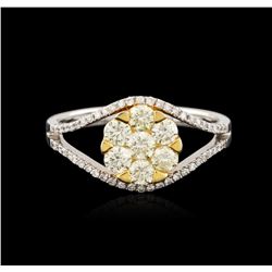 18KT Two-Tone Gold 1.05ctw Diamond Ring