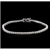 Image 1 : 18KT White Gold 3.04ctw Diamond Tennis Bracelet