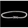 Image 2 : 18KT White Gold 3.04ctw Diamond Tennis Bracelet