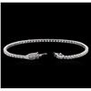Image 3 : 18KT White Gold 3.04ctw Diamond Tennis Bracelet