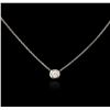 Image 2 : 14KT White Gold 0.23ct Diamond Necklace