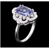 Image 3 : 14KT White Gold 3.20ct Tanzanite and Diamond Ring