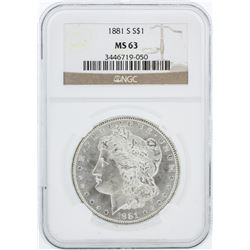 1881 NGC MS63 Morgan Silver Dollar