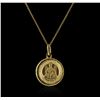 Image 1 : 8-14KT Yellow Gold Religious Pendant With Chain
