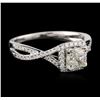 Image 2 : 14KT White Gold 0.67ctw Diamond Ring