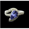 Image 1 : 18KT White Gold 1.72ct Tanzanite and Diamond Ring