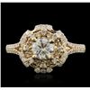 Image 1 : 14KT Yellow Gold 0.91ctw Diamond Ring