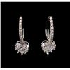 Image 1 : 1.00ctw Diamond Earrings - 14KT White Gold