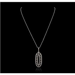 14KT White Gold 1.79ctw Diamond Pendant With Chain