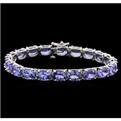 14KT White Gold 27.82ctw Tanzanite Bracelet