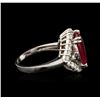 Image 3 : 14KT White Gold 3.41ct Ruby, Sapphire and Diamond Ring