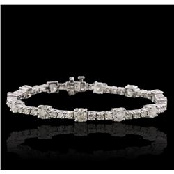 14KT White Gold 9.93ctw Diamond Tennis Bracelet