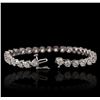 Image 3 : 14KT White Gold 11.40ctw Diamond Tennis Bracelet