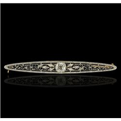 14KT Two-Tone Gold 0.70ctw Diamond Brooch