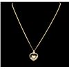 Image 1 : 18KT Yellow Gold 0.74ctw Diamond Pendant With Chain