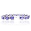 Image 3 : 14KT White Gold 34.30ctw Tanzanite and Diamond Bracelet