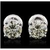 Image 1 : 14KT White Gold 1.22ctw Diamond Solitaire Earrings