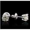 Image 2 : 14KT White Gold 1.22ctw Diamond Solitaire Earrings