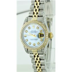 Rolex Two-Tone Diamond DateJust Ladies Watch