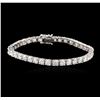 Image 1 : 14KT White Gold 8.20ctw Diamond Tennis Bracelet
