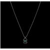 Image 1 : SILVER 2.00ct Emerald Necklace