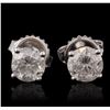 Image 1 : 14KT White Gold 1.34ctw Diamond Stud Earrings
