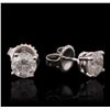 Image 2 : 14KT White Gold 1.34ctw Diamond Stud Earrings