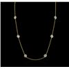 Image 1 : 14KT Yellow Gold 4.87ctw Diamond Necklace