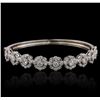 Image 1 : 14KT White Gold 2.74ctw Diamond Bangle Bracelet