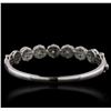 Image 3 : 14KT White Gold 2.74ctw Diamond Bangle Bracelet