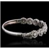 Image 4 : 14KT White Gold 2.74ctw Diamond Bangle Bracelet