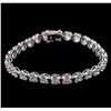 Image 1 : 11.20ctw Diamond Tennis Bracelet - 18KT White Gold
