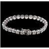 Image 2 : 11.20ctw Diamond Tennis Bracelet - 18KT White Gold