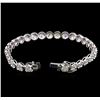 Image 3 : 11.20ctw Diamond Tennis Bracelet - 18KT White Gold