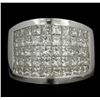 Image 1 : 18KT White Gold 3.50ctw Diamond Ring