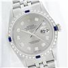 Image 1 : Rolex Stainless Steel Diamond and Sapphire DateJust Men's Watch