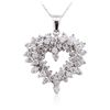Image 2 : 14KT White Gold 1.83ctw Diamond Pendant With Chain