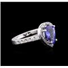 Image 2 : 14KT White Gold 2.30ct Tanzanite and Diamond Ring