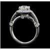 Image 3 : 14KT White Gold 1.60ctw Diamond Ring