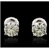 Image 1 : 14KT White Gold 0.98ctw Diamond Solitaire Earrings